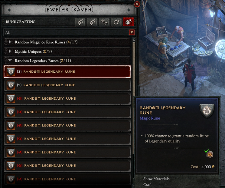 Diablo 4: Crafting Mythics With Runes