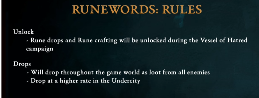 Diablo 4 Runewords Unlock & Drops