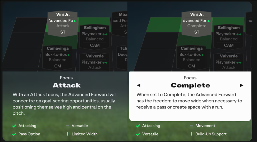 FC 25 Player Role: Advanced Forward