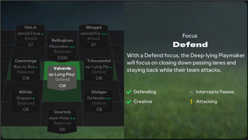 FC 25 Player Role: Deep-Lying Playmaker