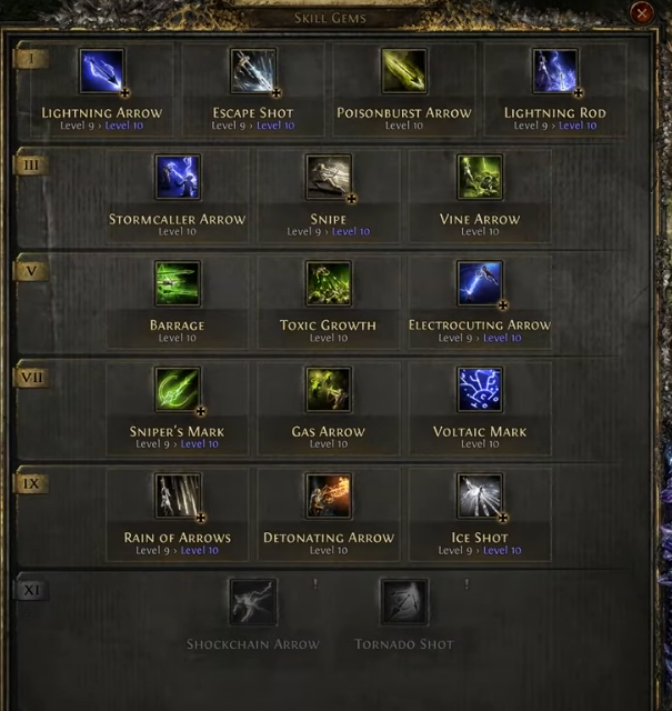 PoE 2 Bow Skill Gems