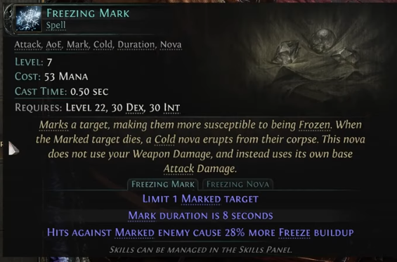 PoE 2 Freezing Mark