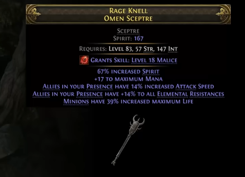 PoE 2 Malice Buff Items