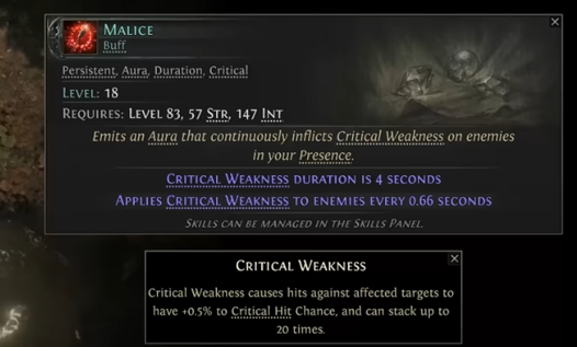 PoE 2 Malice Buff