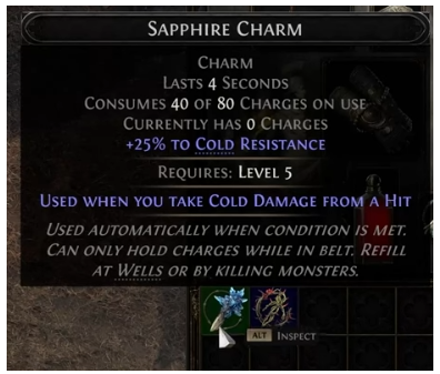 PoE 2 Sapphire Charm