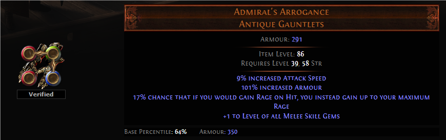 PoE Admiral's Arrogance