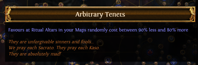 PoE Arbitrary Tenets