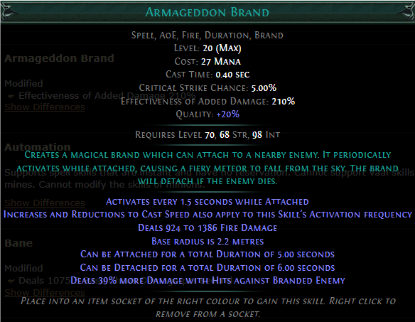 PoE Armageddon Brand Build 3.25