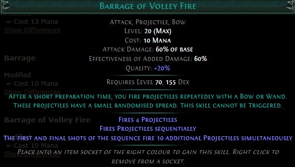 PoE Barrage of Volley Fire Build 3.25