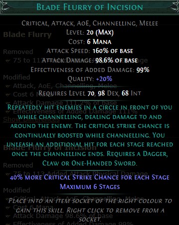 PoE Blade Flurry of Incision Build 3.25