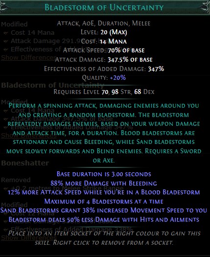 PoE Bladestorm of Uncertainty Build 3.25