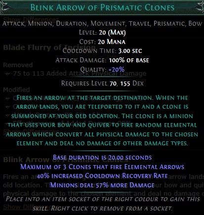 PoE Blink Arrow of Prismatic Clones Build 3.25