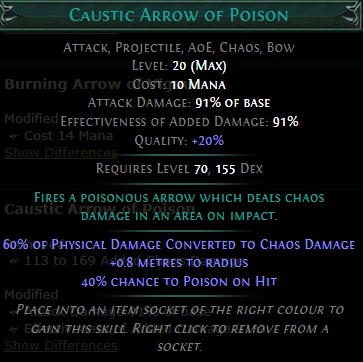 PoE Caustic Arrow of Poison Build 3.25