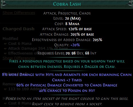 PoE Cobra Lash Build 3.25