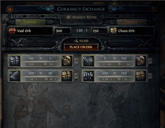 PoE Currency Trade Exchange Market