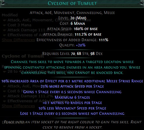 PoE Cyclone of Tumult Build 3.25