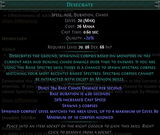 PoE Desecrate Build 3.25