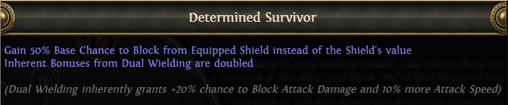 PoE Determined Survivor Ascendancy