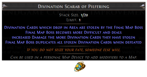 PoE Divination Scarab of Pilfering