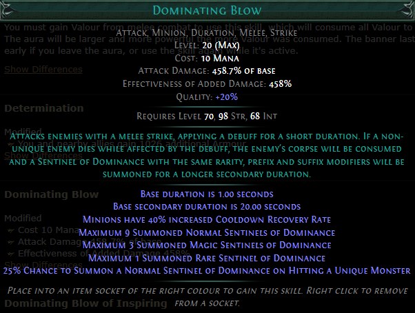 PoE Dominating Blow Build 3.25