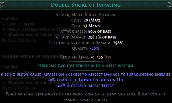 PoE Double Strike of Impaling Build 3.25