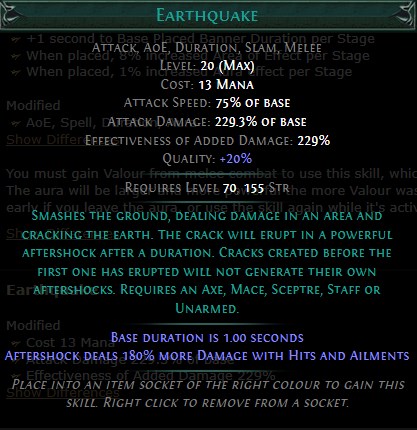 PoE Earthquake Build 3.25