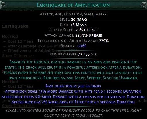 PoE Earthquake of Amplification Build 3.25