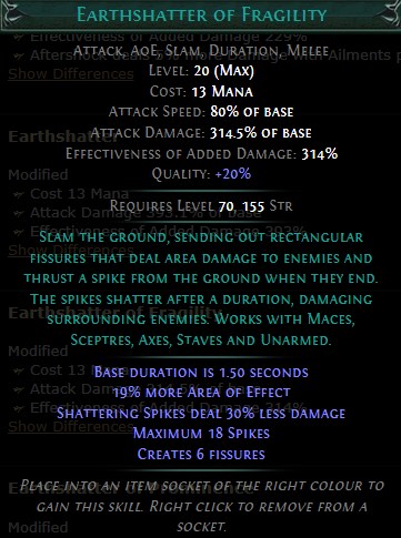 PoE Earthshatter of Fragility Build 3.25