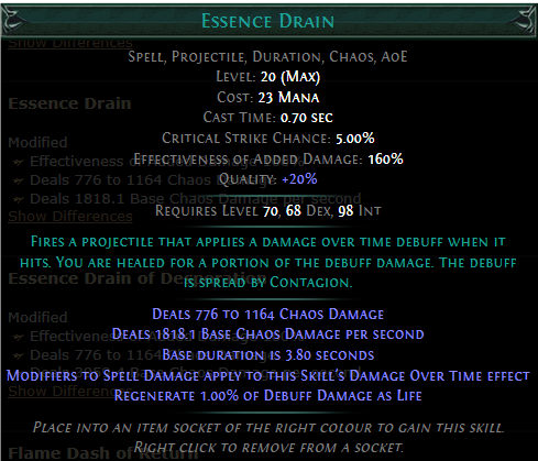 PoE Essence Drain Build 3.25