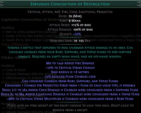 PoE Explosive Concoction of Destruction Build 3.25