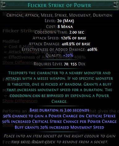 PoE Flicker Strike of Power Build 3.25