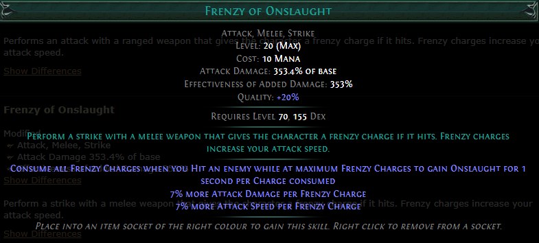 PoE Frenzy of Onslaught Build 3.25