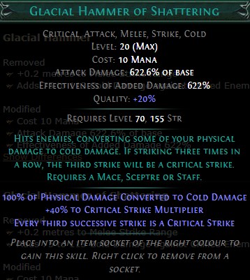 PoE Glacial Hammer of Shattering Build 3.25