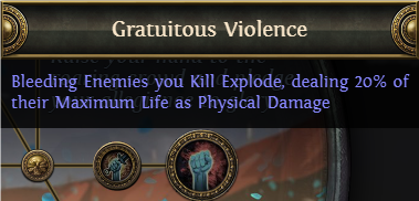 PoE Gratuitous Violence Ascendancy