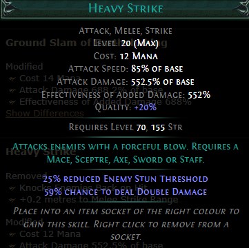 PoE Heavy Strike Build 3.25