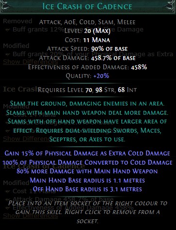 PoE Ice Crash of Cadence Build 3.25