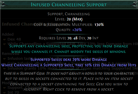 PoE Infused Channelling Support 3.25