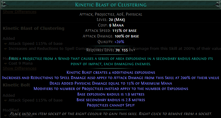 PoE Kinetic Blast of Clustering Build 3.25