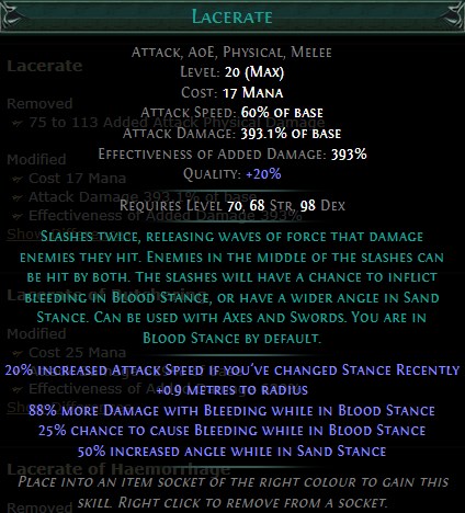 PoE Lacerate Build 3.25