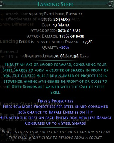 PoE Lancing Steel Build 3.25