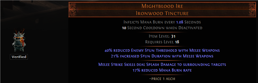 PoE Mightblood Ire