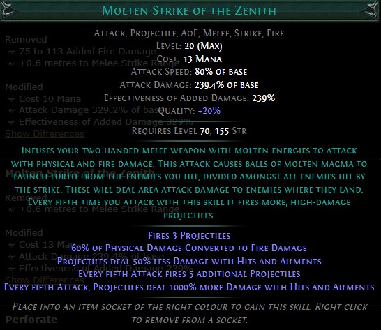 PoE Molten Strike of the Zenith Build 3.25