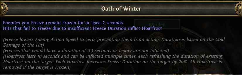 PoE Oath of Winter Ascendancy