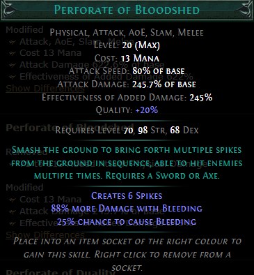 PoE Perforate of Bloodshed Build 3.25