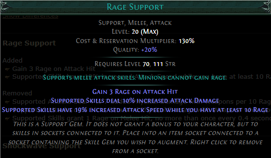 PoE Rage Support 3.25