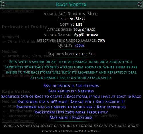 PoE Rage Vortex Build 3.25