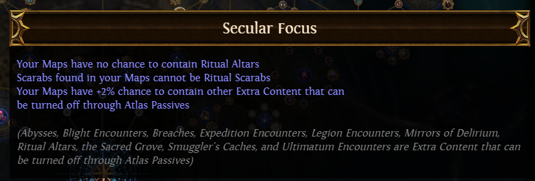 PoE Secular Focus