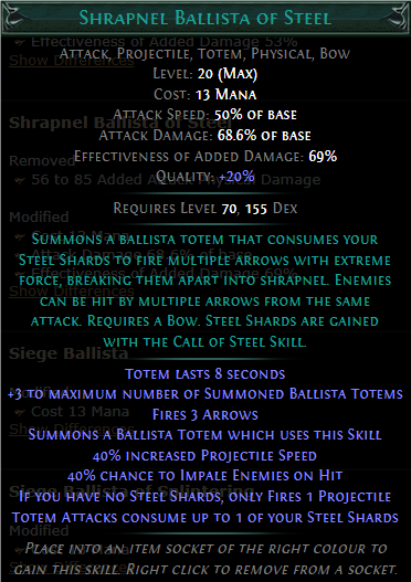 PoE Shrapnel Ballista of Steel Build 3.25