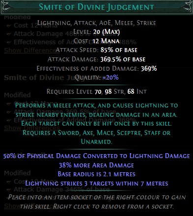 PoE Smite of Divine Judgement Build 3.25