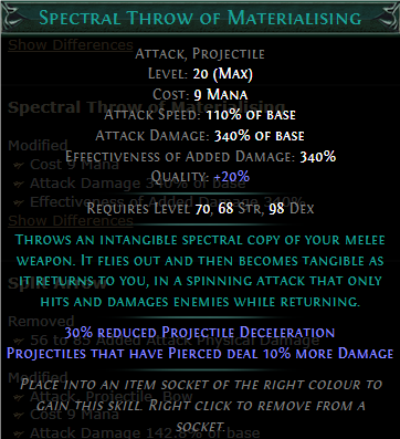 PoE Spectral Throw of Materialising Build 3.25